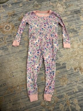 Kids Pink Floral Two-Piece Pajamas